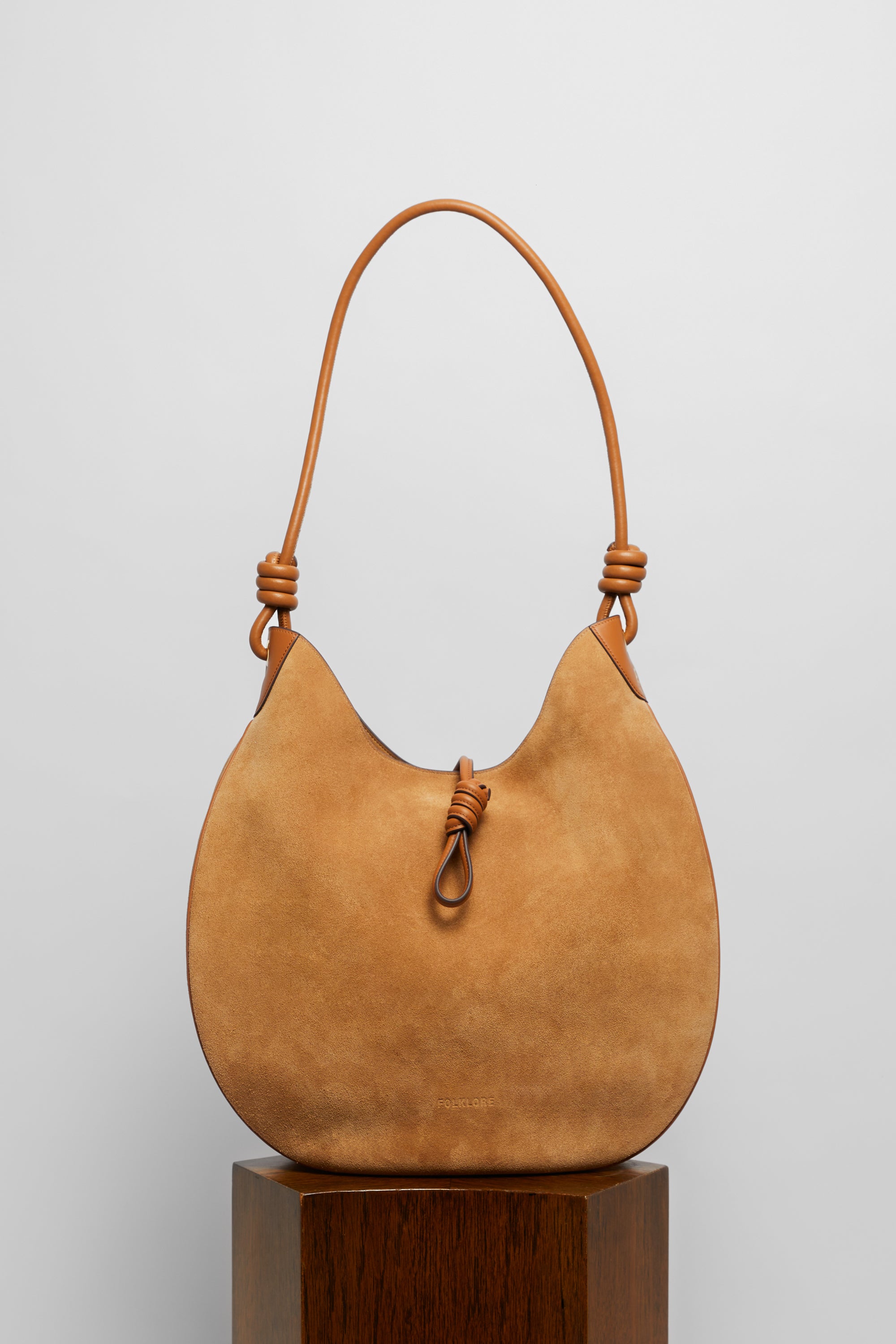 Boho Bag in Beige Suede - FOLKLORE THE LABEL