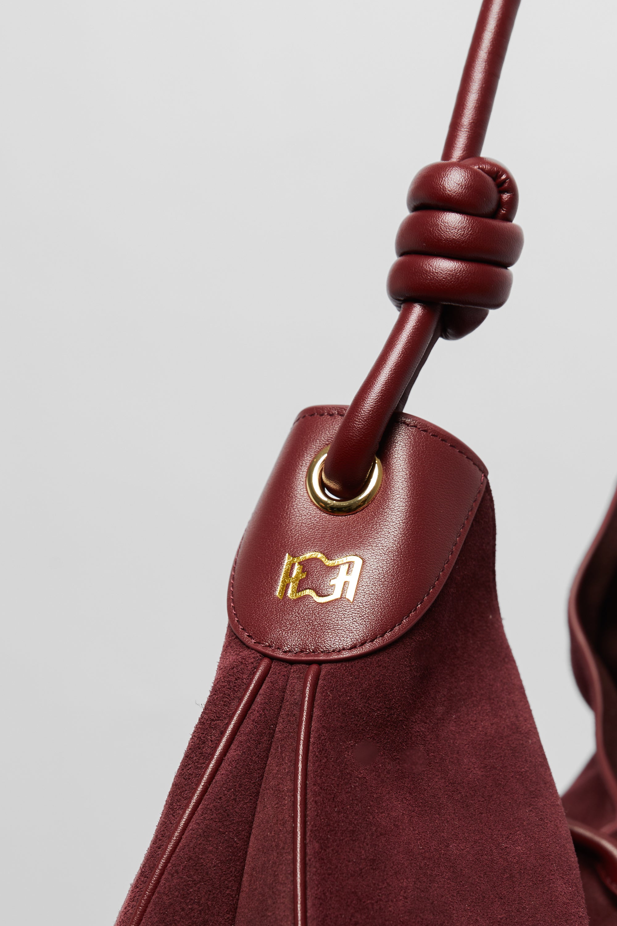 Boho Bag in Maroon Suede - FOLKLORE THE LABEL