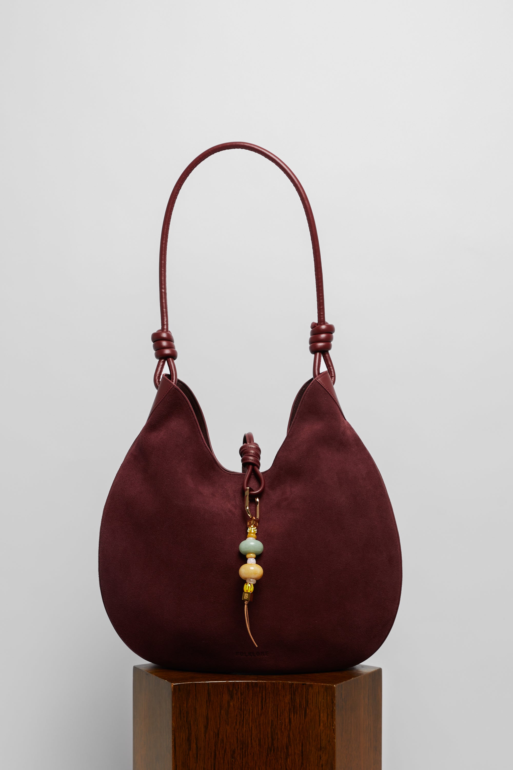 Boho Bag in Maroon Suede - FOLKLORE THE LABEL