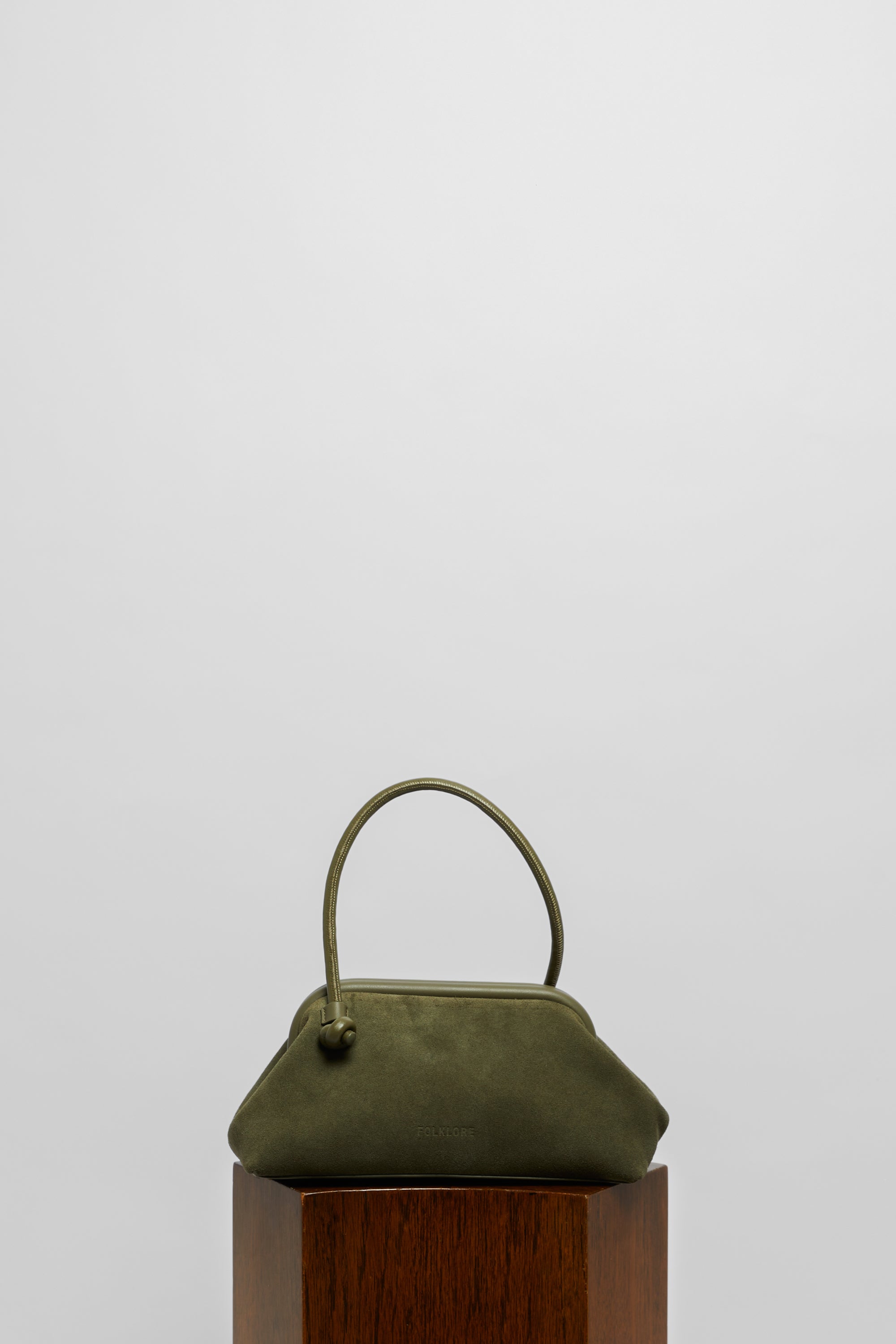 Large Money Bag in Suede - FOLKLORE THE LABEL