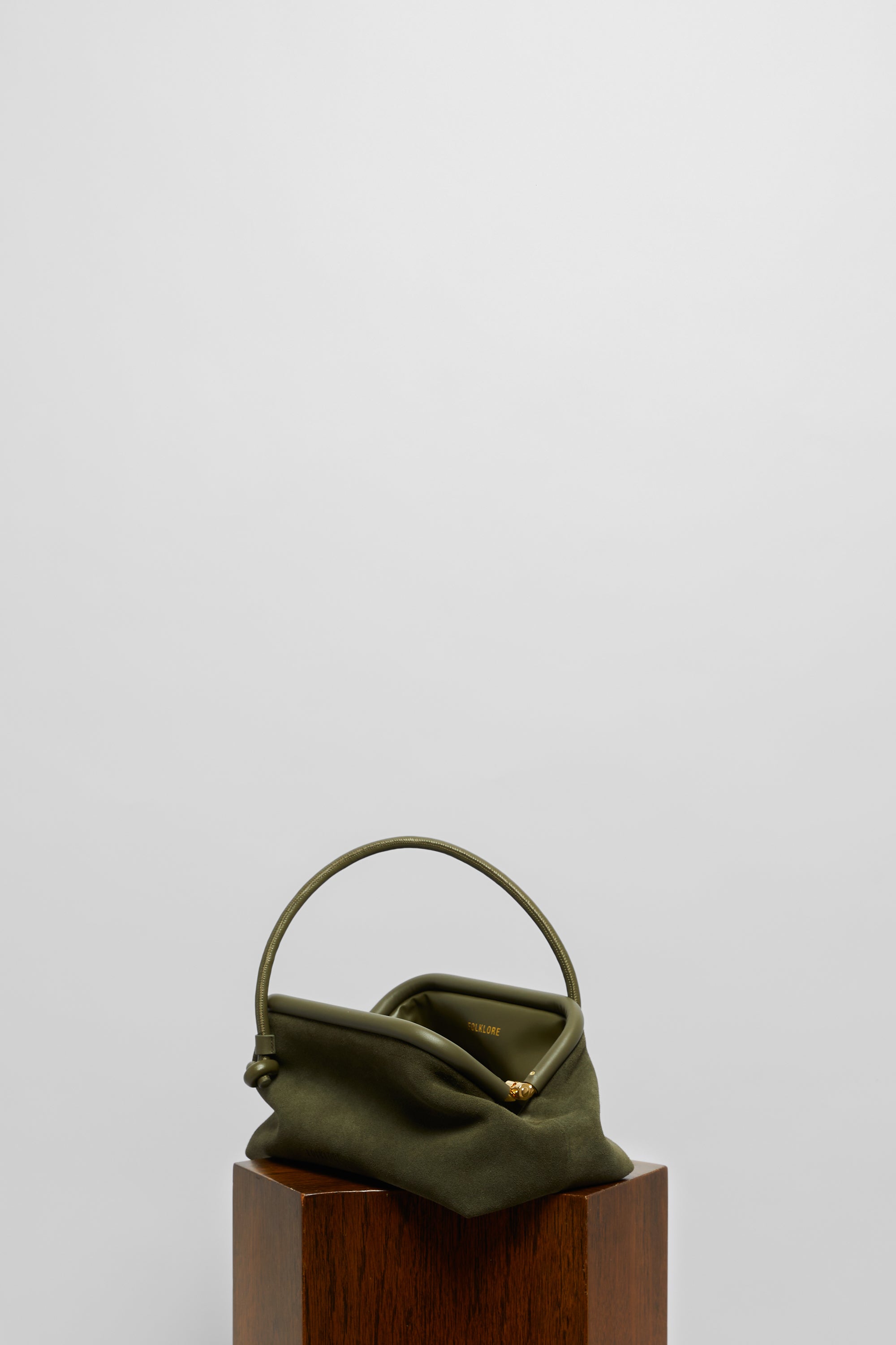 Large Money Bag in Suede - FOLKLORE THE LABEL