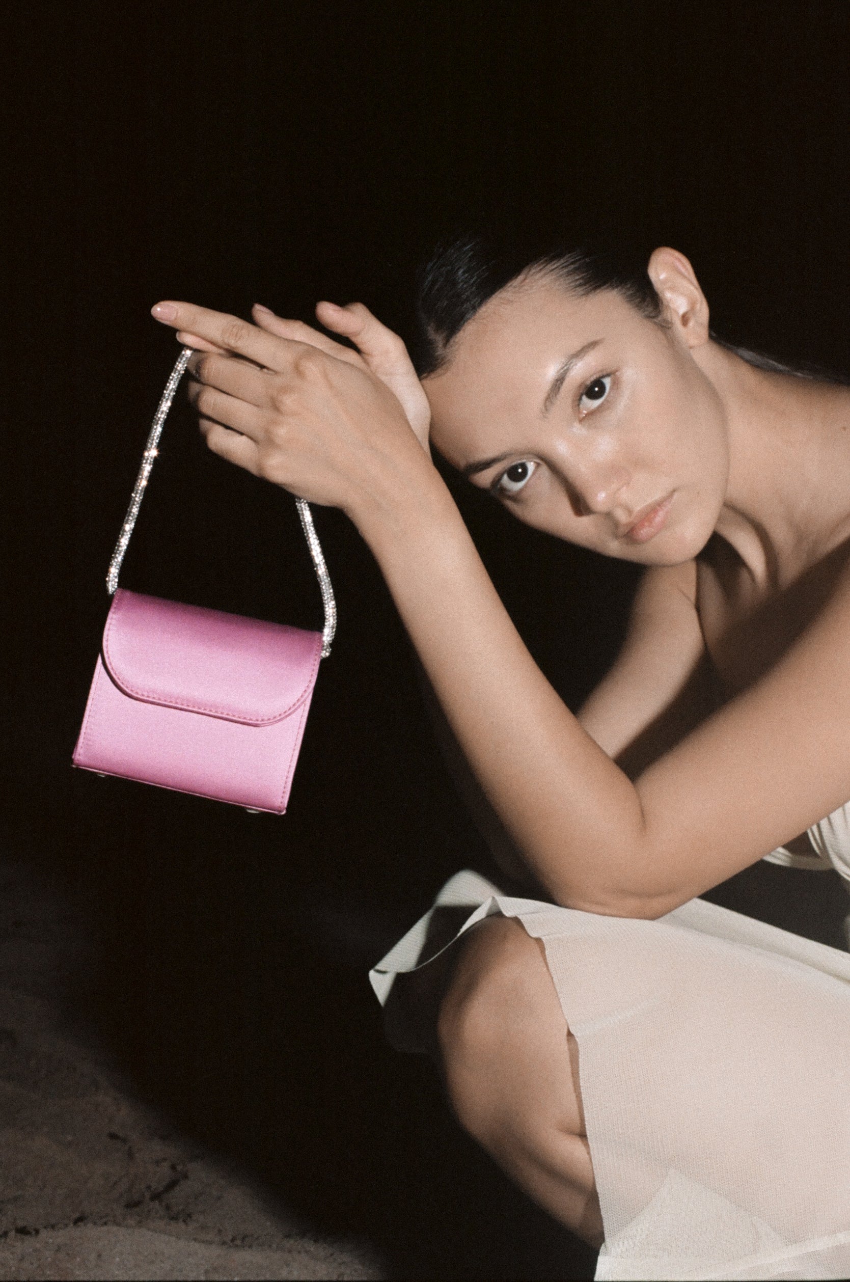 Mini Loop Bag in Satin - FOLKLORE THE LABEL