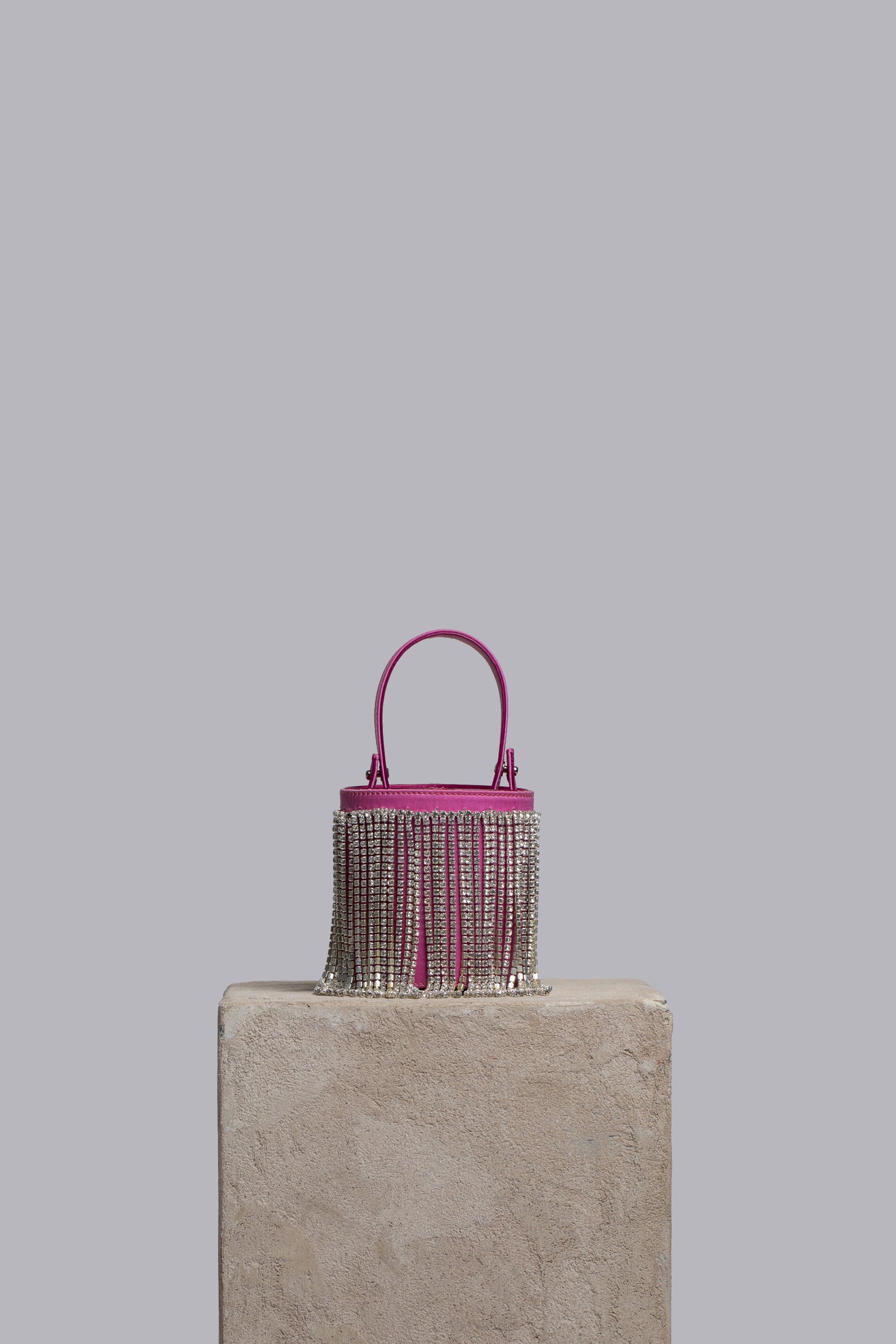 Mini Kyklos with Diamond Fringes in Pink - FOLKLORE THE LABEL
