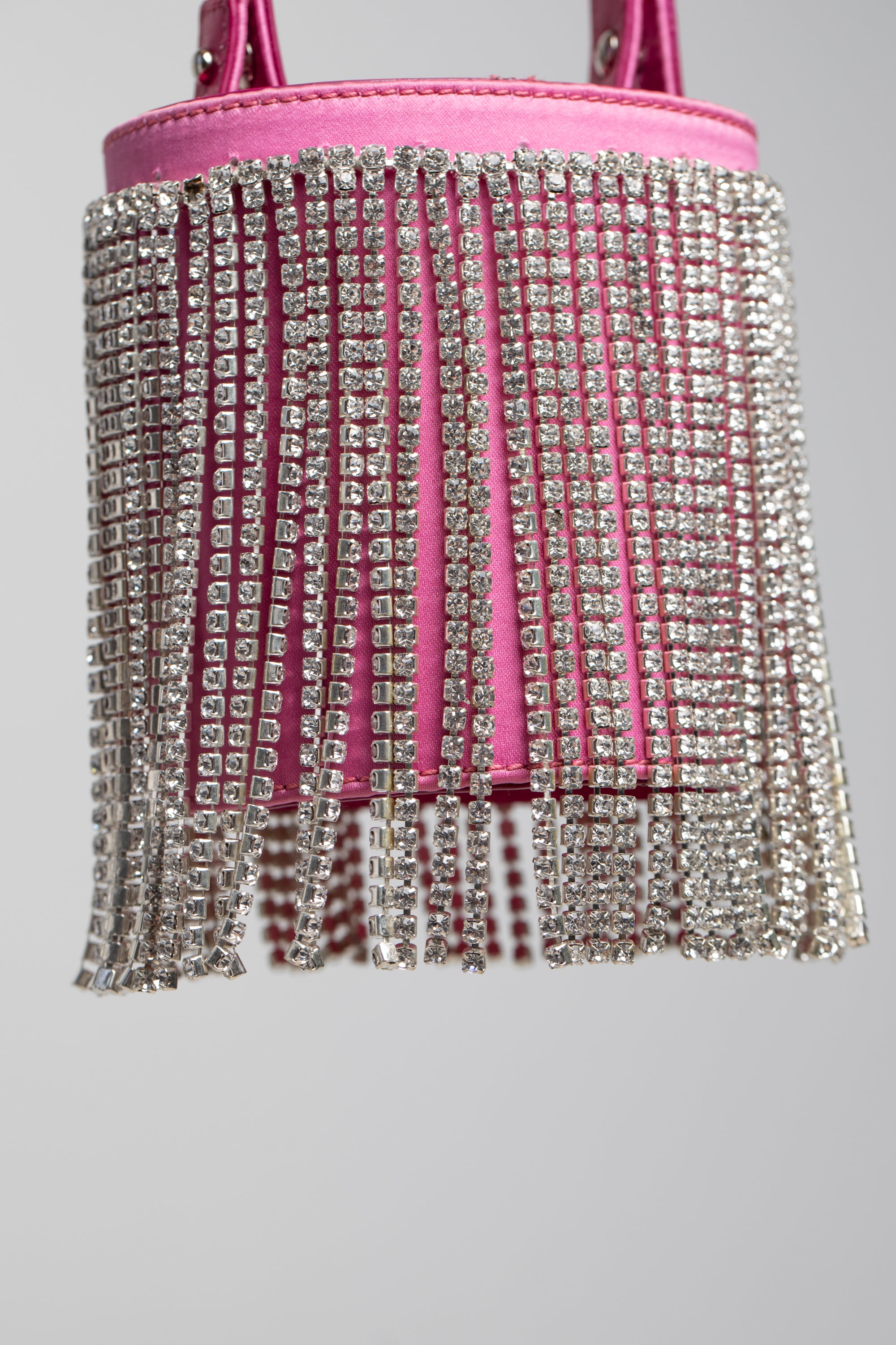 Mini Kyklos with Diamond Fringes in Pink - FOLKLORE THE LABEL