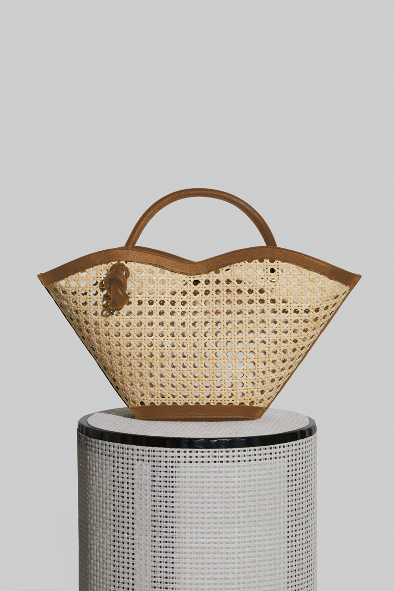 Small Cella Bag in Rattan and Leather - FOLKLORE THE LABEL
