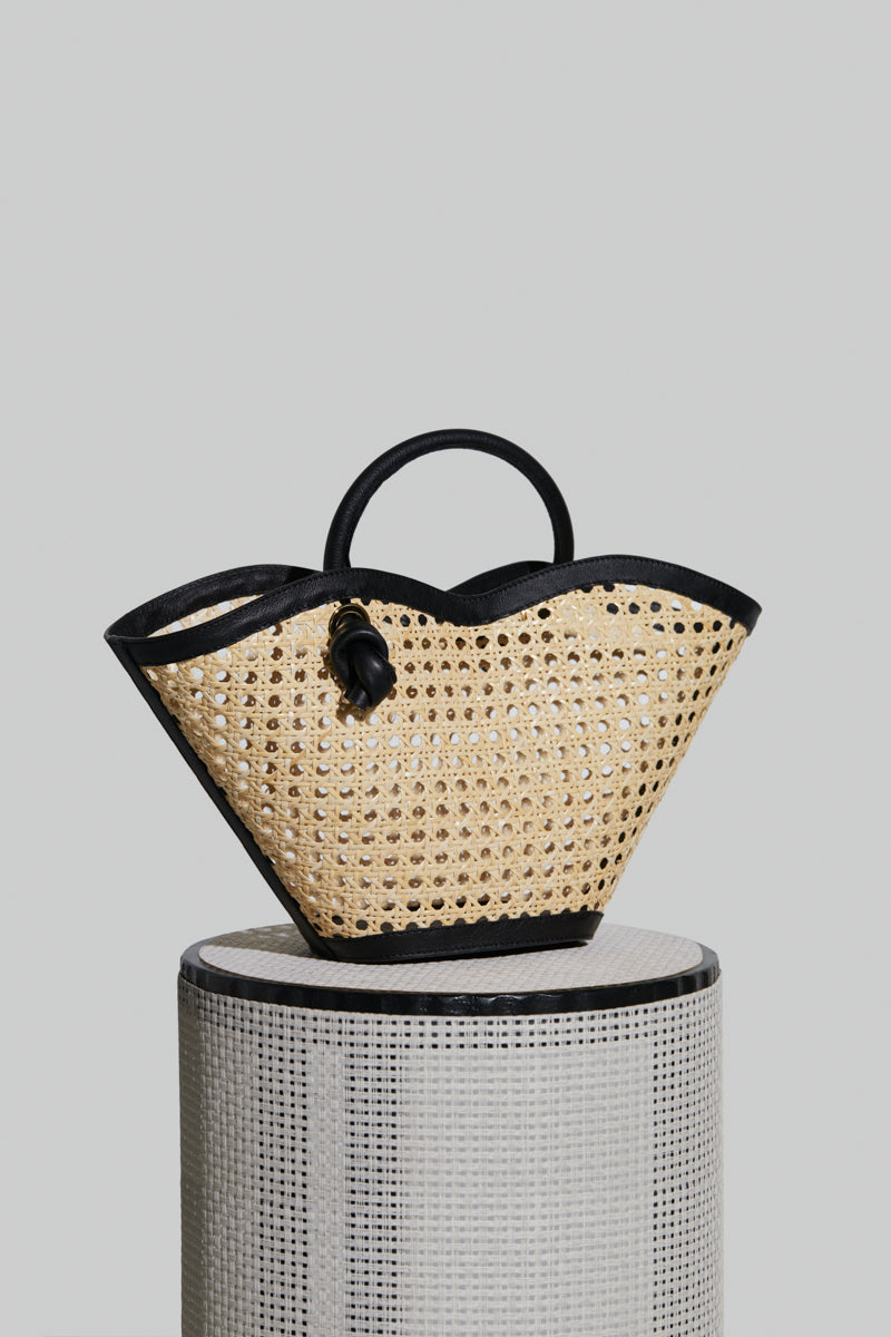 Small Cella Bag in Rattan and Leather - FOLKLORE THE LABEL