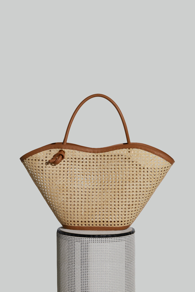 Large Cella Bag in Rattan - FOLKLORE THE LABEL