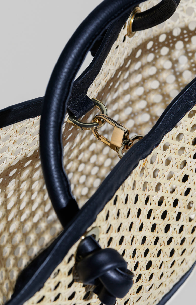 Small Cella Bag in Rattan and Leather - FOLKLORE THE LABEL