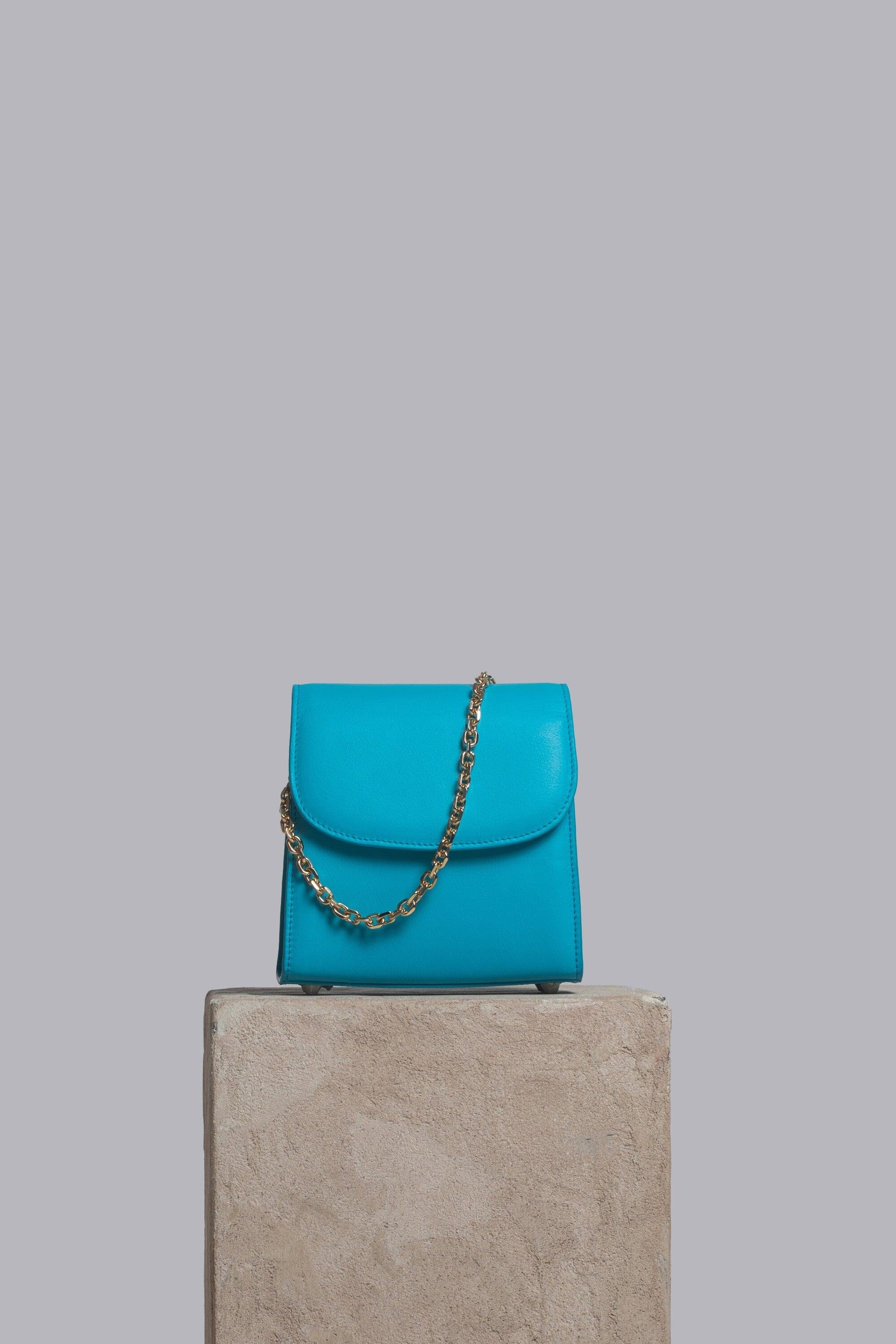 Loop Bag in Neon Leather Handbags Folklore the label NEON BLUE