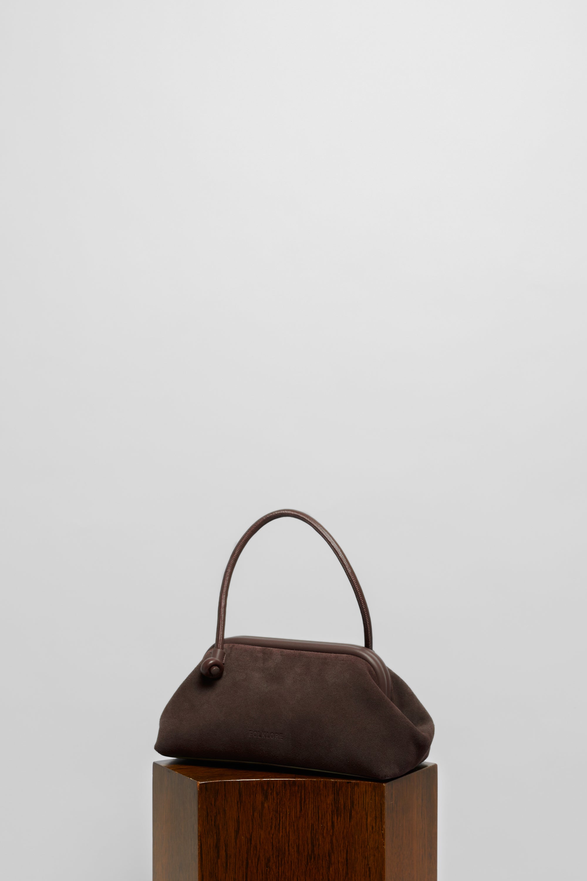 Large Money Bag in Suede - FOLKLORE THE LABEL