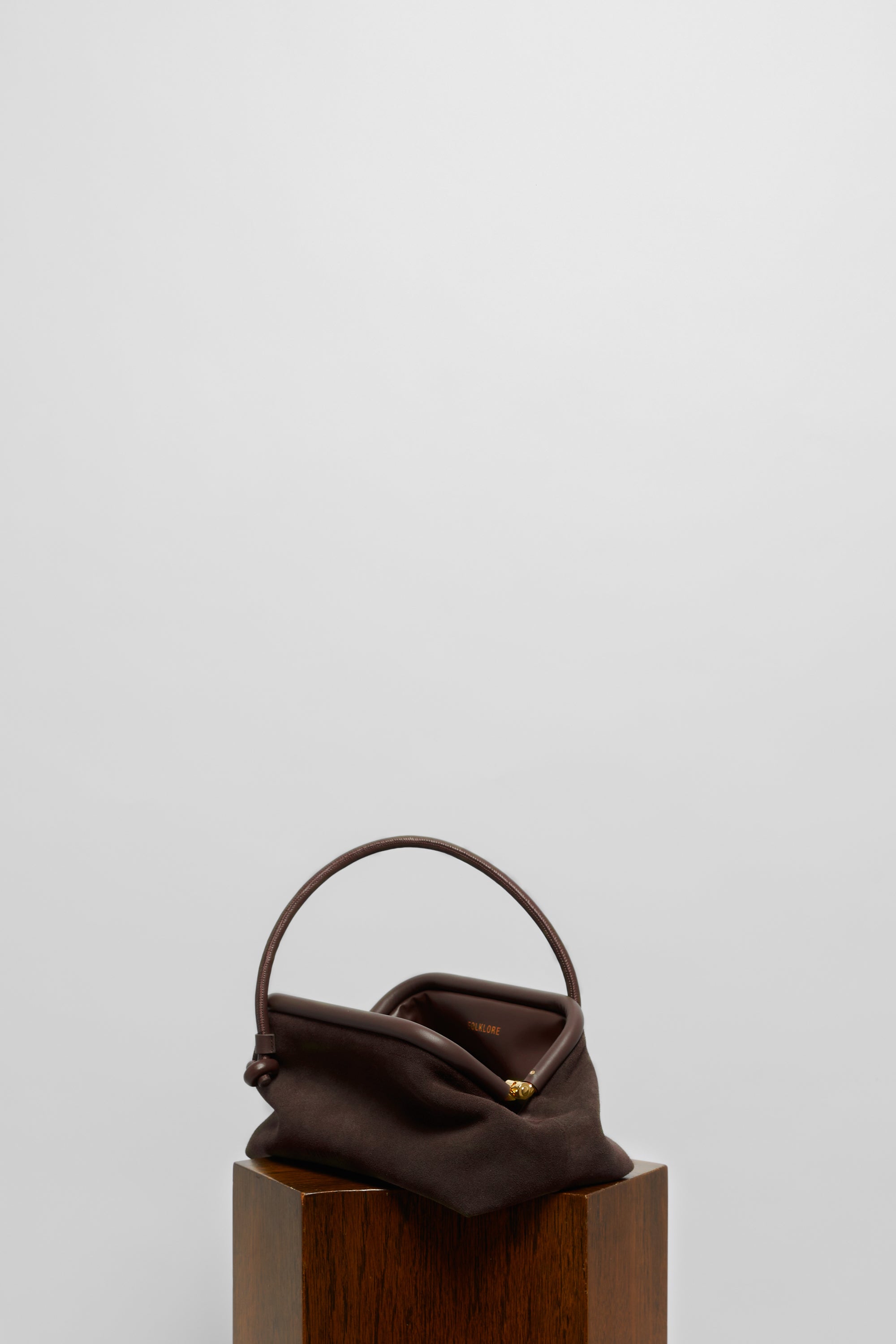 Large Money Bag in Suede - FOLKLORE THE LABEL