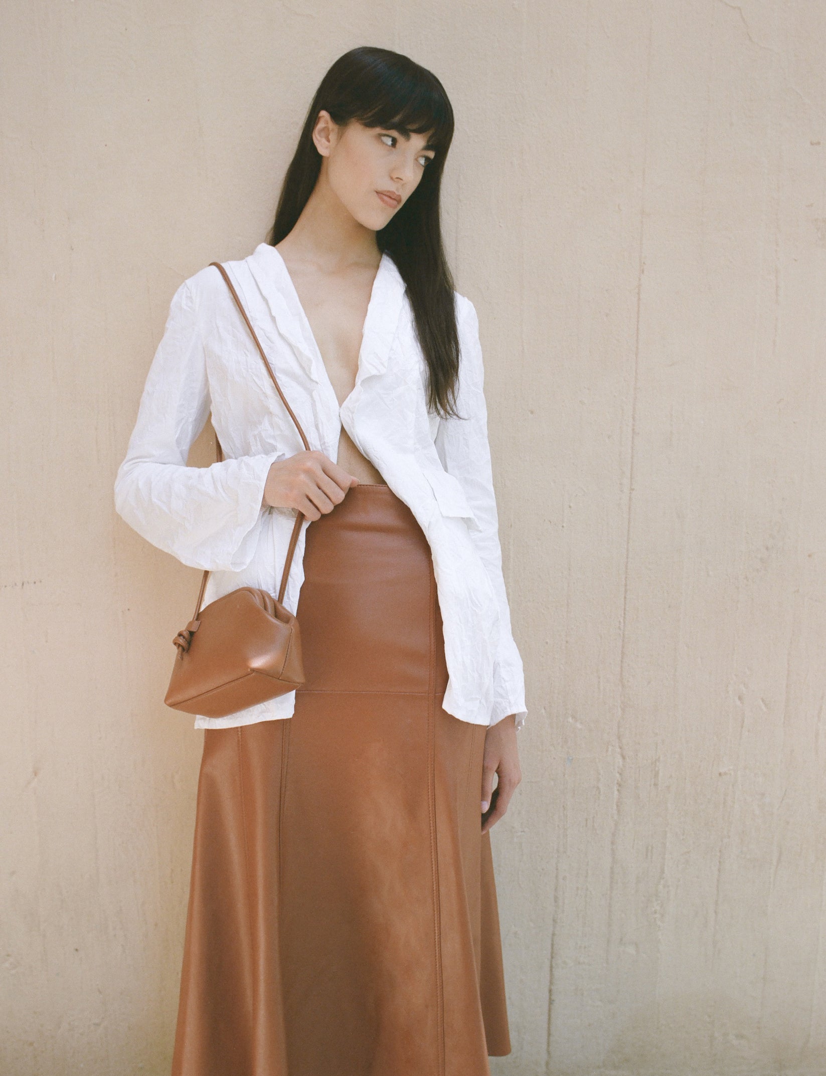 Mini Money Pouch in Leather - FOLKLORE THE LABEL