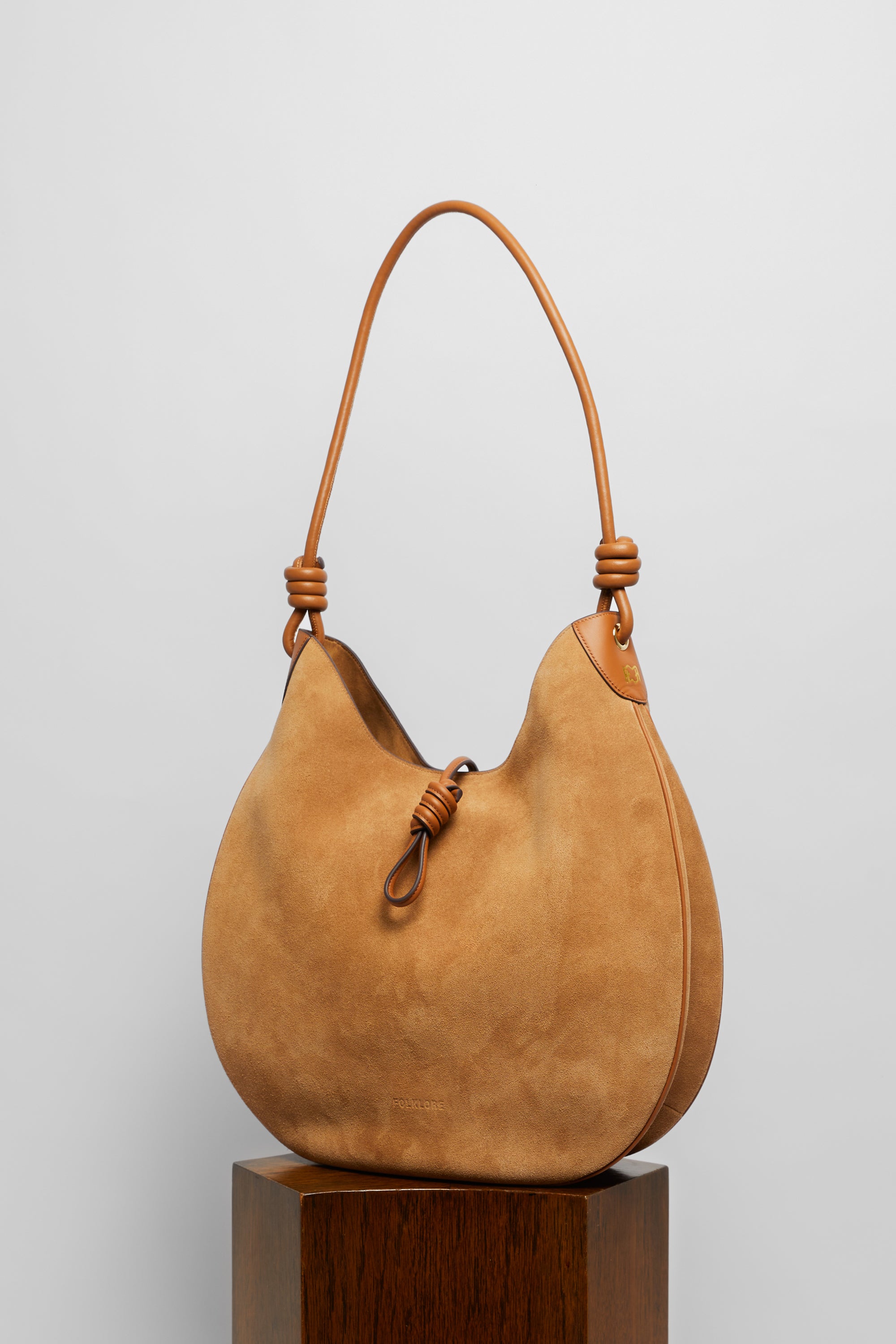 Boho Bag in Beige Suede - FOLKLORE THE LABEL