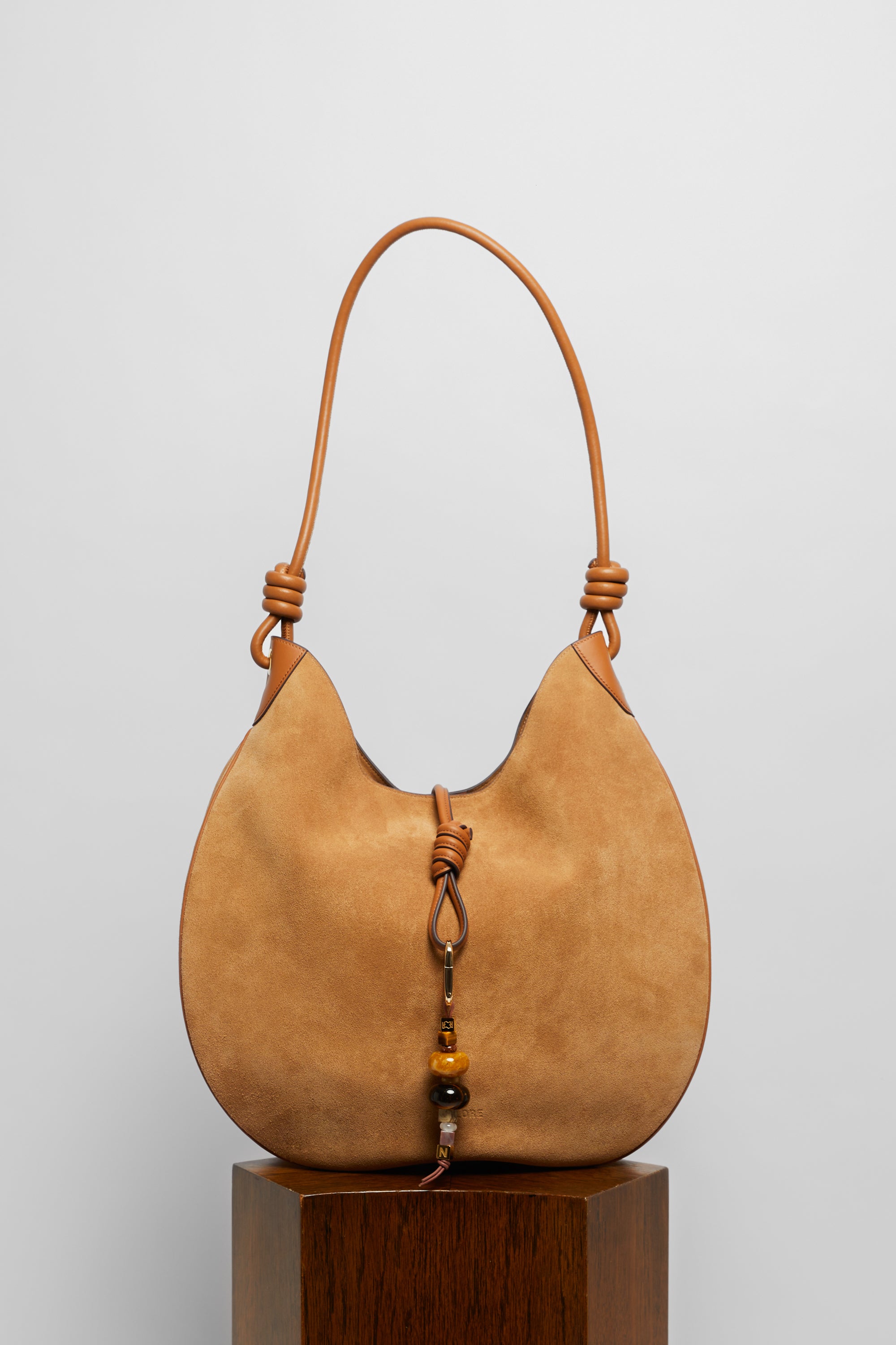Boho Bag in Beige Suede - FOLKLORE THE LABEL