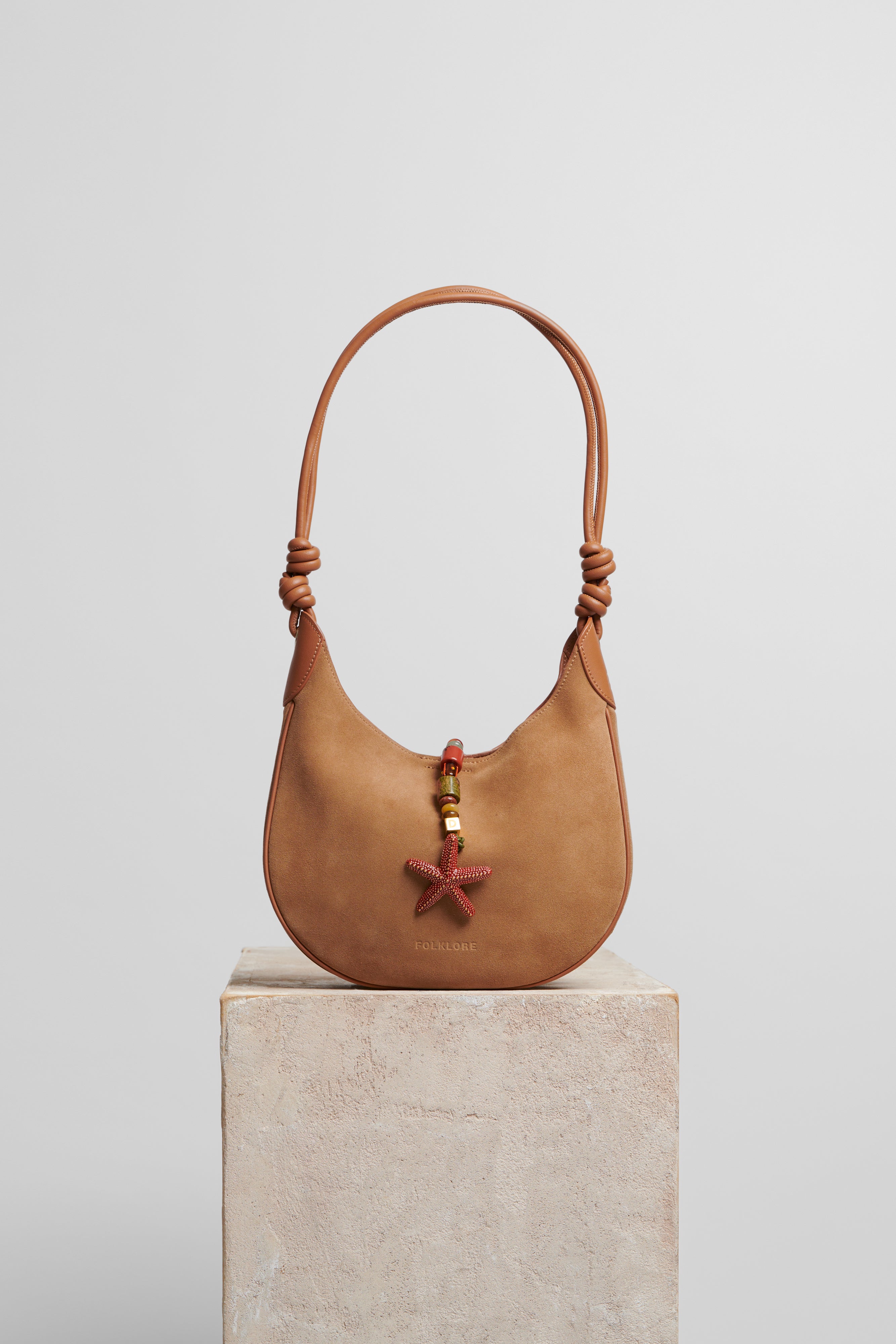 Boho Bag Small in Beige Suede - FOLKLORE THE LABEL