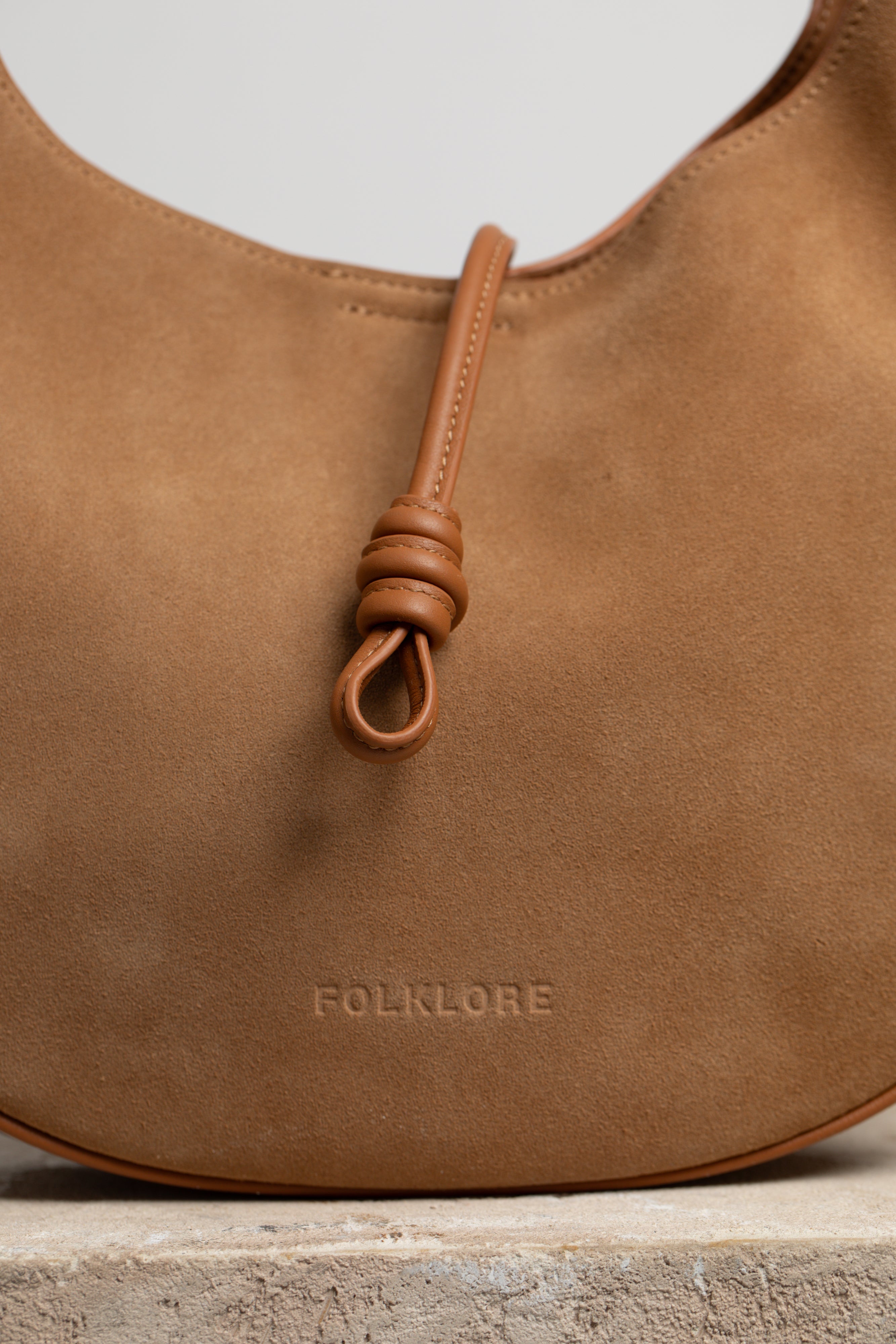 Boho Bag Small in Beige Suede - FOLKLORE THE LABEL