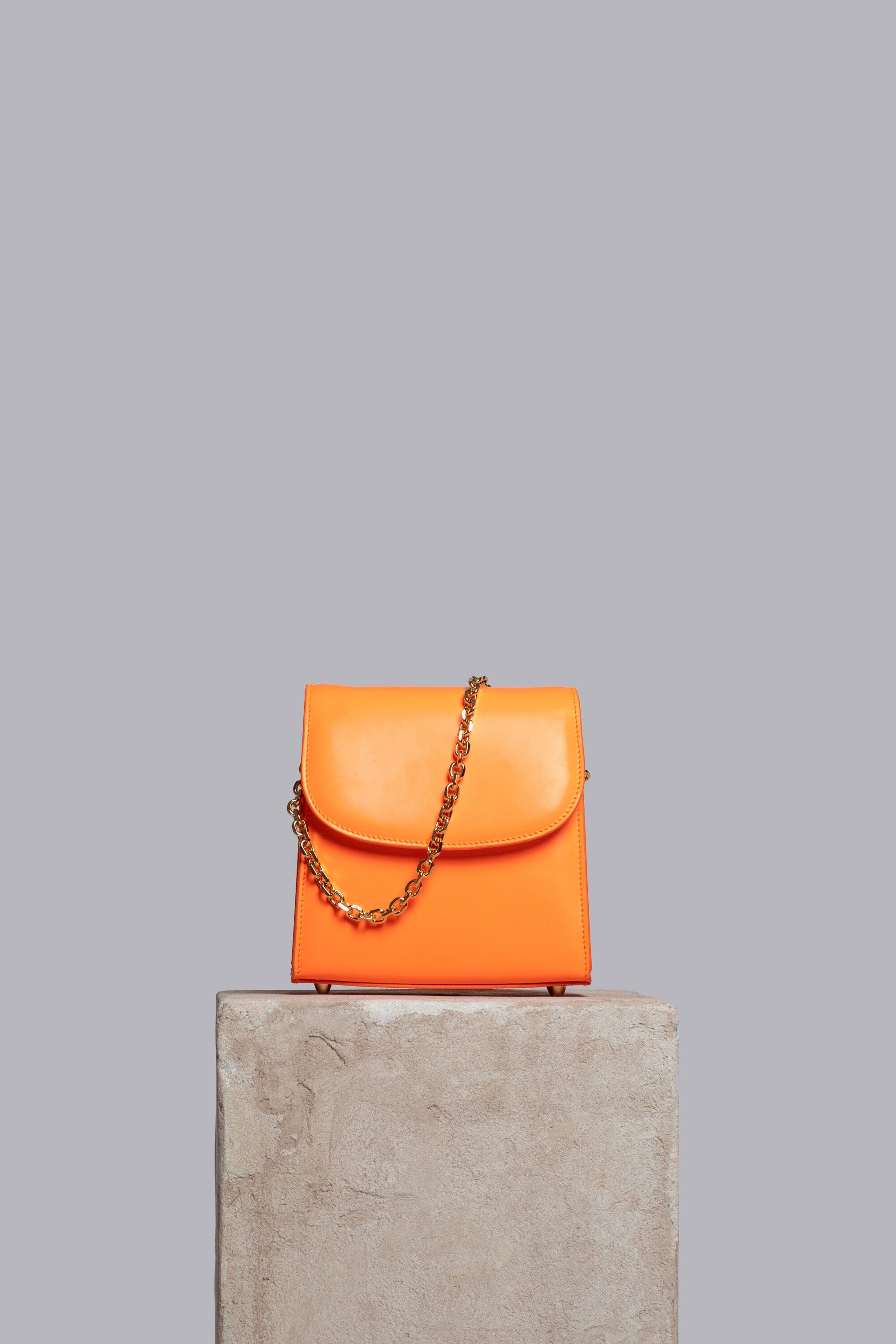 Loop Bag in Neon Leather Handbags Folklore the label NEON ORANGE 